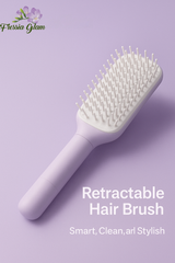 Fressiaglam Retractable Hair Brush Twist to Clean
